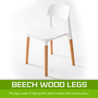 Thumbnail for La Bella 2 Set White Retro Belloch Stackable Dining Cafe Chair