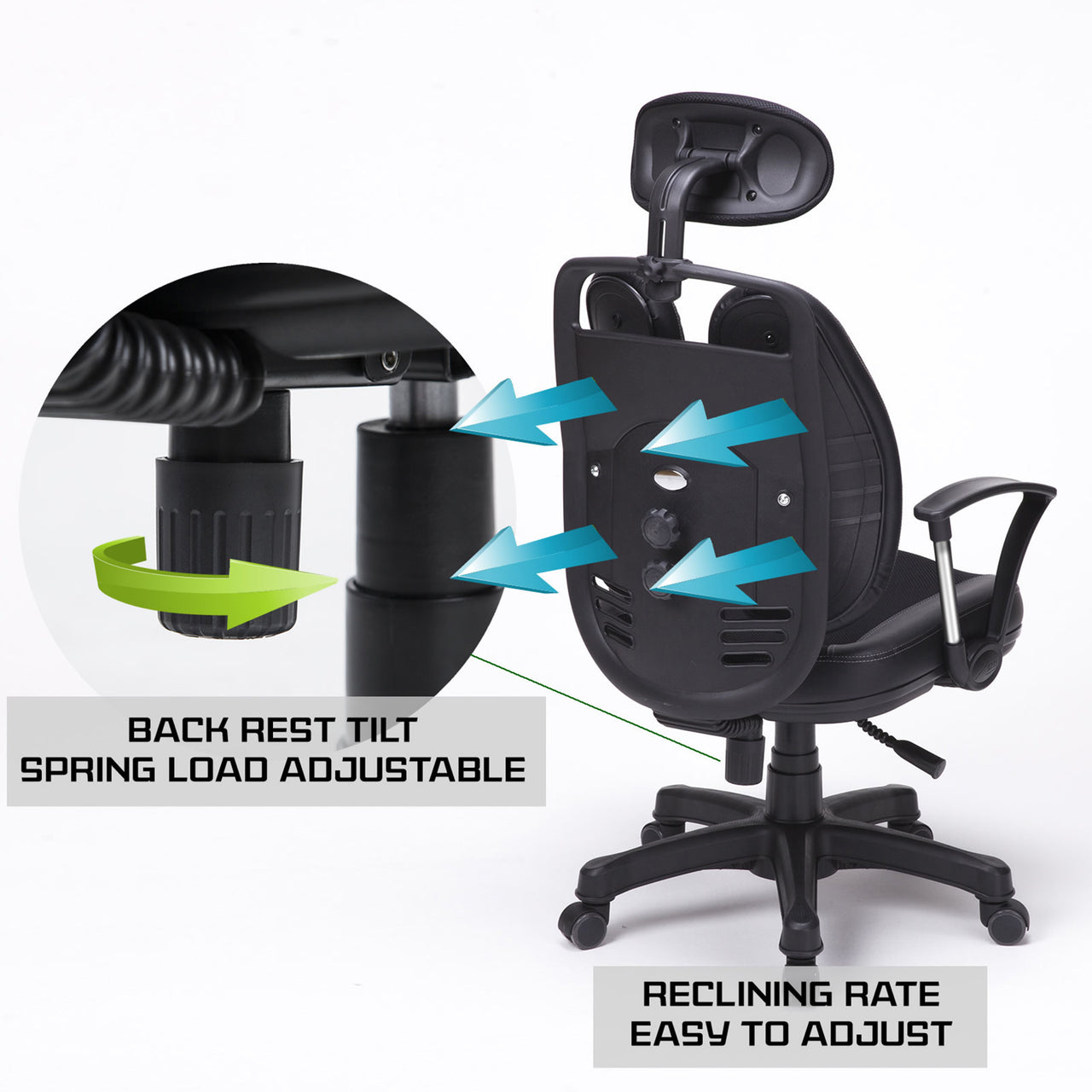 Korean Green Office Chair Ergonomic SUPERB