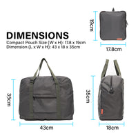 Thumbnail for KOELE Khaki Shopper Bag Travel Duffle Bag Foldable Laptop Luggage KO-BOSTON