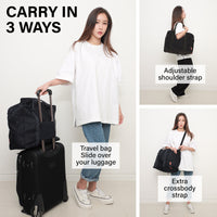 Thumbnail for KOELE Navy Shopper Bag Travel Duffle Bag Foldable Laptop Luggage KO-BOSTON