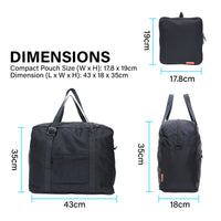 Thumbnail for KOELE Navy Shopper Bag Travel Duffle Bag Foldable Laptop Luggage KO-BOSTON