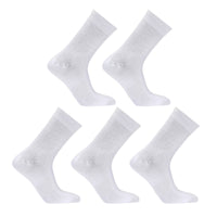 Thumbnail for Rexy 5 Pack Large White 3D Seamless Crew Socks Slim Breathable
