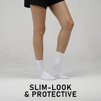 Thumbnail for Rexy 5 Pack Large White 3D Seamless Crew Socks Slim Breathable