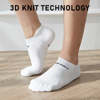 Thumbnail for Rexy 4 Pack Small White Seamless Sport Sneakers Socks Non-Slip Heel Tab