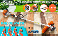 Thumbnail for Dynamic Power Garden Whipper Snipper Brush Cutter 26cc + 4 Blades