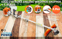 Thumbnail for Dynamic Power Garden Whipper Snipper Brush Cutter 43cc + 1 Blade