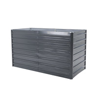 Thumbnail for Home Ready 240 x 80 x 77cm Grey 2-in-1 Raised Garden Bed Galvanised Steel Planter