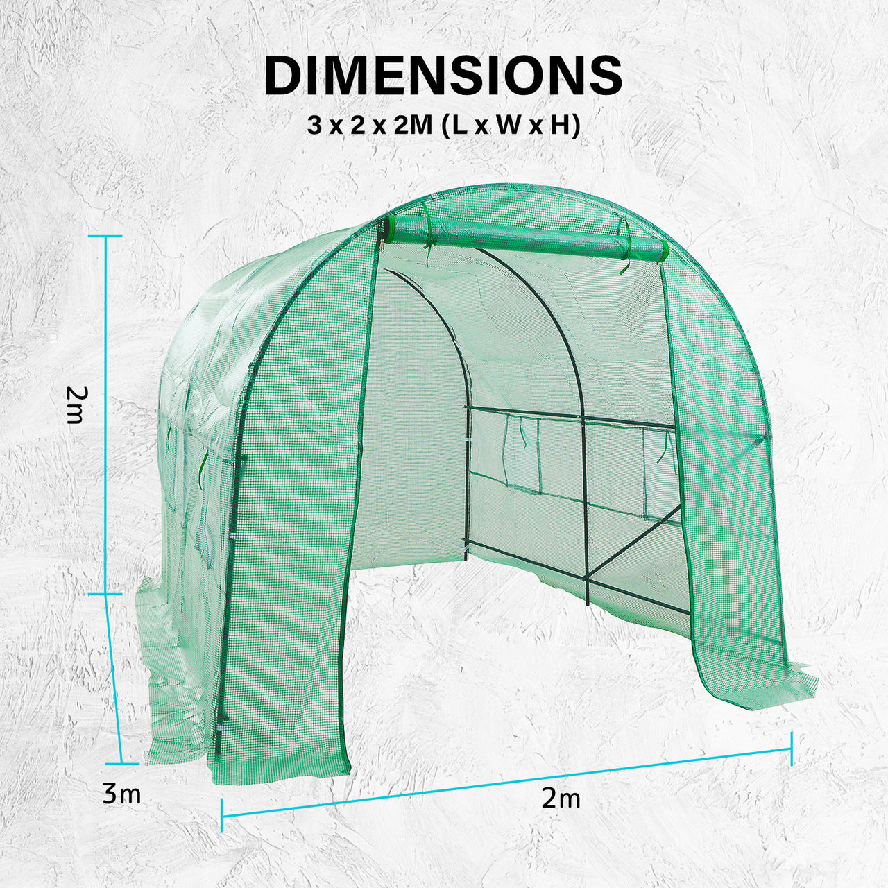 Home Ready Dome Tunnel 300cm Garden Greenhouse Shed PE Cover Only