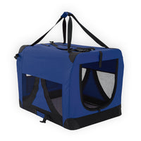 Thumbnail for Paw Mate Blue Portable Soft Dog Cage Crate Carrier L