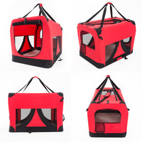 Thumbnail for Paw Mate Red Portable Soft Dog Cage Crate Carrier L