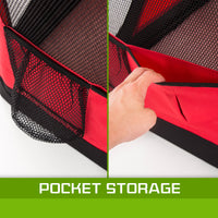 Thumbnail for Paw Mate Red Portable Soft Dog Cage Crate Carrier L