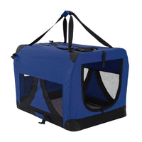Thumbnail for Paw Mate Blue Portable Soft Dog Cage Crate Carrier XL