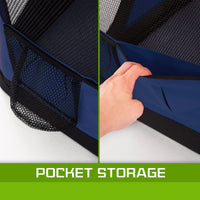 Thumbnail for Paw Mate Blue Portable Soft Dog Cage Crate Carrier XL