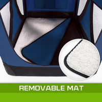 Thumbnail for Paw Mate Blue Portable Soft Dog Cage Crate Carrier XL