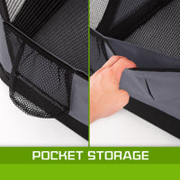 Thumbnail for Paw Mate Grey Portable Soft Dog Cage Crate Carrier XL