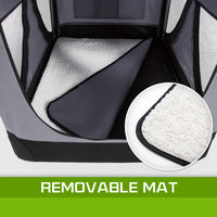 Thumbnail for Paw Mate Grey Portable Soft Dog Cage Crate Carrier XL