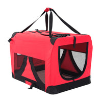 Thumbnail for Paw Mate Red Portable Soft Dog Cage Crate Carrier XL