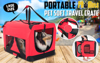 Thumbnail for Paw Mate Red Portable Soft Dog Cage Crate Carrier XL