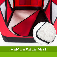 Thumbnail for Paw Mate Red Portable Soft Dog Cage Crate Carrier XL
