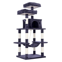 Thumbnail for Paw Mate 145cm Grey Cat Tree WHISKY Sisal Scratching Post Scratcher Pole Condo House Tower