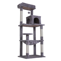 Thumbnail for Paw Mate 143cm Grey Cat Tree CATOPIA Sisal Scratching Post Scratcher Pole Condo House Tower