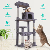 Thumbnail for Paw Mate 143cm Grey Cat Tree CATOPIA Sisal Scratching Post Scratcher Pole Condo House Tower