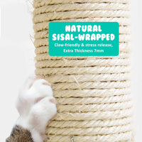 Thumbnail for Paw Mate 143cm Grey Cat Tree CATOPIA Sisal Scratching Post Scratcher Pole Condo House Tower