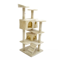 Thumbnail for Paw Mate 130cm Beige Cat Tree Soho Multi Level Scratcher