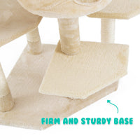 Thumbnail for Paw Mate 201cm Beige Cat Tree Parala Multi Level Scratcher