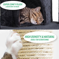 Thumbnail for Paw Mate 201cm Grey Cat Tree Parala Multi Level Scratcher