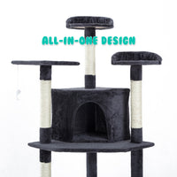 Thumbnail for Paw Mate 201cm Grey Cat Tree Parala Multi Level Scratcher