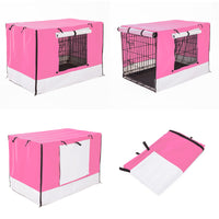 Thumbnail for Paw Mate Pink Cage Cover Enclosure for Wire Dog Cage Crate 24in