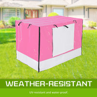 Thumbnail for Paw Mate Pink Cage Cover Enclosure for Wire Dog Cage Crate 24in