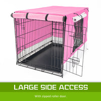 Thumbnail for Paw Mate Pink Cage Cover Enclosure for Wire Dog Cage Crate 24in