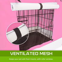 Thumbnail for Paw Mate Pink Cage Cover Enclosure for Wire Dog Cage Crate 24in