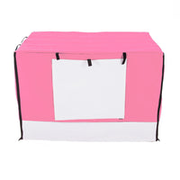 Thumbnail for Paw Mate Pink Cage Cover Enclosure for Wire Dog Cage Crate 24in