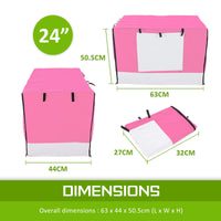 Thumbnail for Paw Mate Pink Cage Cover Enclosure for Wire Dog Cage Crate 24in