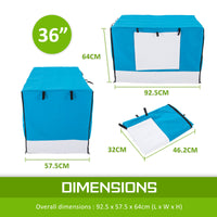 Thumbnail for Paw Mate Blue Cage Cover Enclosure for Wire Dog Cage Crate 36in