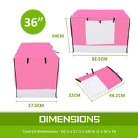 Thumbnail for Paw Mate Pink Cage Cover Enclosure for Wire Dog Cage Crate 36in