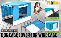 Thumbnail for Paw Mate Blue Cage Cover Enclosure for Wire Dog Cage Crate 42in