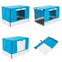 Thumbnail for Paw Mate Blue Cage Cover Enclosure for Wire Dog Cage Crate 42in