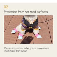 Thumbnail for Daeng Daeng Shoes 28pc M Blue Dog Shoes Waterproof Disposable Boots Anti-Slip Socks