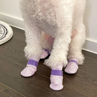 Thumbnail for Daeng Daeng Shoes 28pc M Blue Dog Shoes Waterproof Disposable Boots Anti-Slip Socks