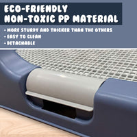 Thumbnail for PS KOREA Blue Dog Pet Potty Tray Training Toilet Raised Walls T1
