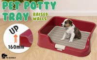 Thumbnail for PS KOREA Wine Dog Pet Potty Tray Training Toilet Raised Walls T1