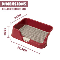 Thumbnail for PS KOREA Wine Dog Pet Potty Tray Training Toilet Raised Walls T1
