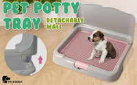 Thumbnail for PS KOREA Grey Dog Pet Potty Tray Training Toilet Detachable Wall T2