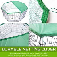 Thumbnail for Paw Mate Pet Playpen 8 Panel 30in Foldable Dog Cage + Cover