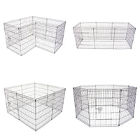 Thumbnail for Paw Mate Pet Playpen 8 Panel 30in Foldable Dog Cage + Cover