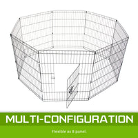 Thumbnail for Paw Mate Pet Playpen 8 Panel 30in Foldable Dog Cage + Cover
